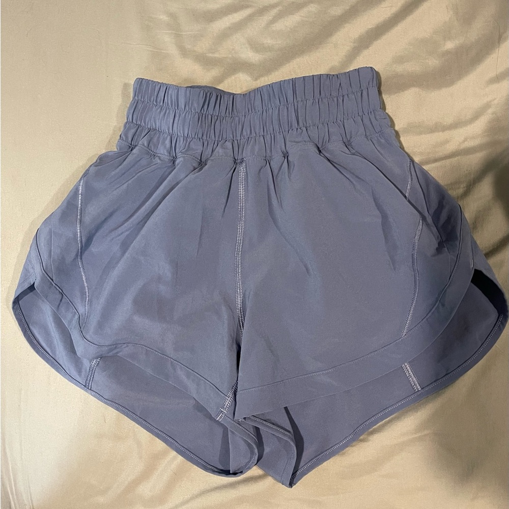 Lululemon Track That 3” short size 0 Waterdrop